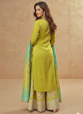  cosmos silk with sequin embroidered work palazzo set 2