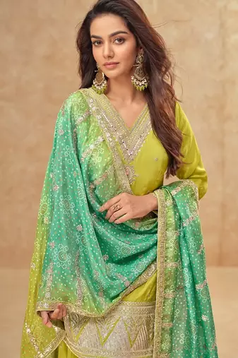 cosmos silk with sequin embroidered work palazzo set