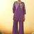 Purple embroidered roman silk co-ord set