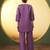 Purple embroidered roman silk co-ord set