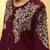 Maroon embroidered roman silk co-ord set