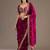 Astonishing Maroon Embroidered Tissue Silk Wedding Wear Saree With Blouse