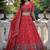 red fendi silk lehenga choli 