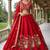 elegant red mono silk lehenga choli 