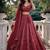 maroon georgette lehenga choli 
