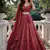 maroon georgette lehenga choli 