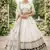 white & ivory silk lehenga choli