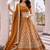 mustard georgette lehenga choli 