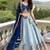 sky blue faux georgette lehenga choli