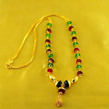 Beads Polki Kundun Moti Mala Size-17"Inch  1