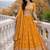 mustard orange embroidered crush silk lehenga choli