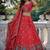 red fendi silk lehenga choli 