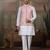 White pink silk real mirror with thread embroidered work wedding festival party wear straight kurta with jacke and pant