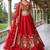 elegant red mono silk lehenga choli 