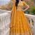 mustard orange embroidered crush silk lehenga choli