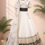 white & ivory silk lehenga choli