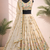 beige shimmer tissue lehenga choli