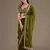 Charming Olive Green Embroidered Tissue Silk Mehendi Wear Saree With Blouse