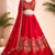 elegant red mono silk lehenga choli 