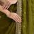 Charming Olive Green Embroidered Tissue Silk Mehendi Wear Saree With Blouse