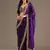 Gorgeous Purple Embroidered Tissue Silk Engagement Wear Saree With Blouse