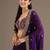 Gorgeous Purple Embroidered Tissue Silk Engagement Wear Saree With Blouse