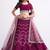 wine silky georgette embroidered wedding wear lehenga with choli and dupatta