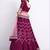 wine silky georgette embroidered wedding wear lehenga with choli and dupatta