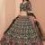 black heavy butterfly net embroidered lehenga set with choli and dupatta