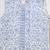 White blue silk real mirror with thread embroidered work wedding festival party wear straight kurta with jacke and pant