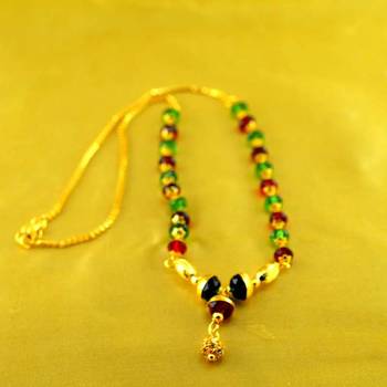 Beads Polki Kundun Moti Mala Size-17"Inch  2