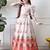 Girls floral printed lehenga choli set     cream wrap top with rose print skirt