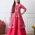 Girls festive pink lehenga choli with printed jacket set