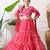 Girls pink printed lehenga choli set with embroidery and dupatta