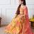 Girls yellow floral printed lehenga set with dupatta