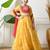 Girls yellow embroidered lehenga choli set with dupatta
