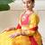 Girls yellow embroidered lehenga choli set with dupatta
