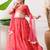 Girls pink printed lehenga choli set with dupatta     festive ethnic wear
