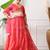 Girls pink printed lehenga choli set with dupatta     festive ethnic wear