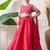 Girls rani pink embroidered lehenga choli set with dupatta