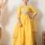 Girls yellow embroidered lehenga choli set with net dupatta