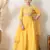 Girls yellow embroidered lehenga choli set with net dupatta