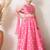 Girls pretty pink embroidered lehenga choli set with net dupatta