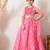 Girls pretty pink embroidered lehenga choli set with net dupatta