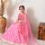 Girls pretty pink embroidered lehenga choli set with net dupatta
