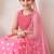 Girls pretty pink embroidered lehenga choli set with net dupatta
