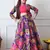 Girls purple floral printed lehenga choli set with stylish jacket