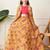Girls mustard yellow floral printed lehenga choli set with stylish jacket
