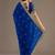 Amazing Royal Blue Embroidered Tissue Silk Reception Wear Saree With Blouse