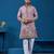 Dusty pink viscose silk thread & sequins embroidered work festival marriage function party wear straight mens kurta